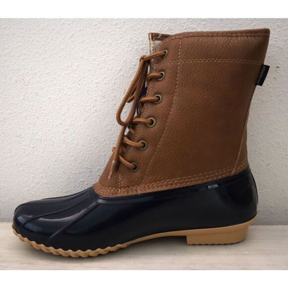 JBU x Jambu B9MAW73 Women 10M Navy/Tan Maplewood WP Vegan Leather Duck Boots - Picture 6 of 13